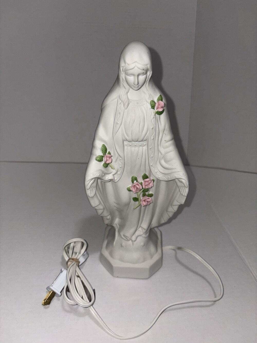 Roman 12 Inch Porcelain Bisque Our Lady Of Grace Night Light